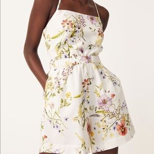 Flower linen romper NEW